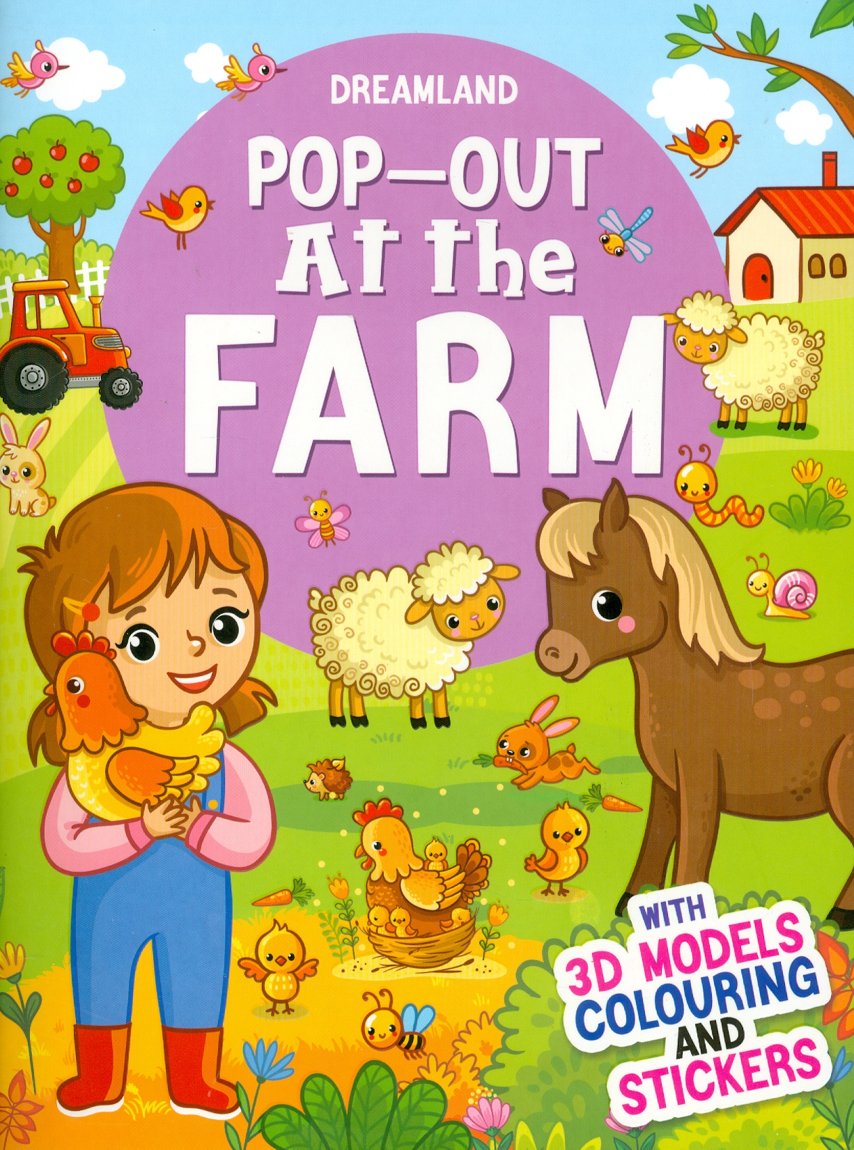 Pop-Out At The Farm - With 3D Models Colouring And Stickers (Sách Bật Ra - Tại Trang Trại - Với Hình Dán Và Tô Màu Mô Hình 3D)