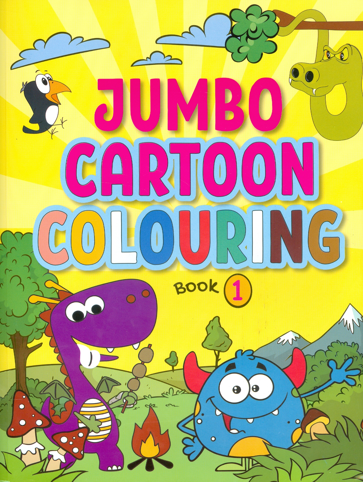 Jumbo Cartoon Colouring Book 1 (Tranh tô màu hoạt hình khổ lớn 1)